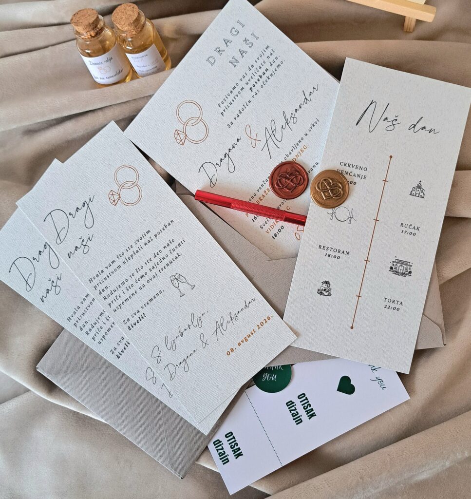 pozivnice zahvalnice kara pica za svadbe vencanje modernog dizajna