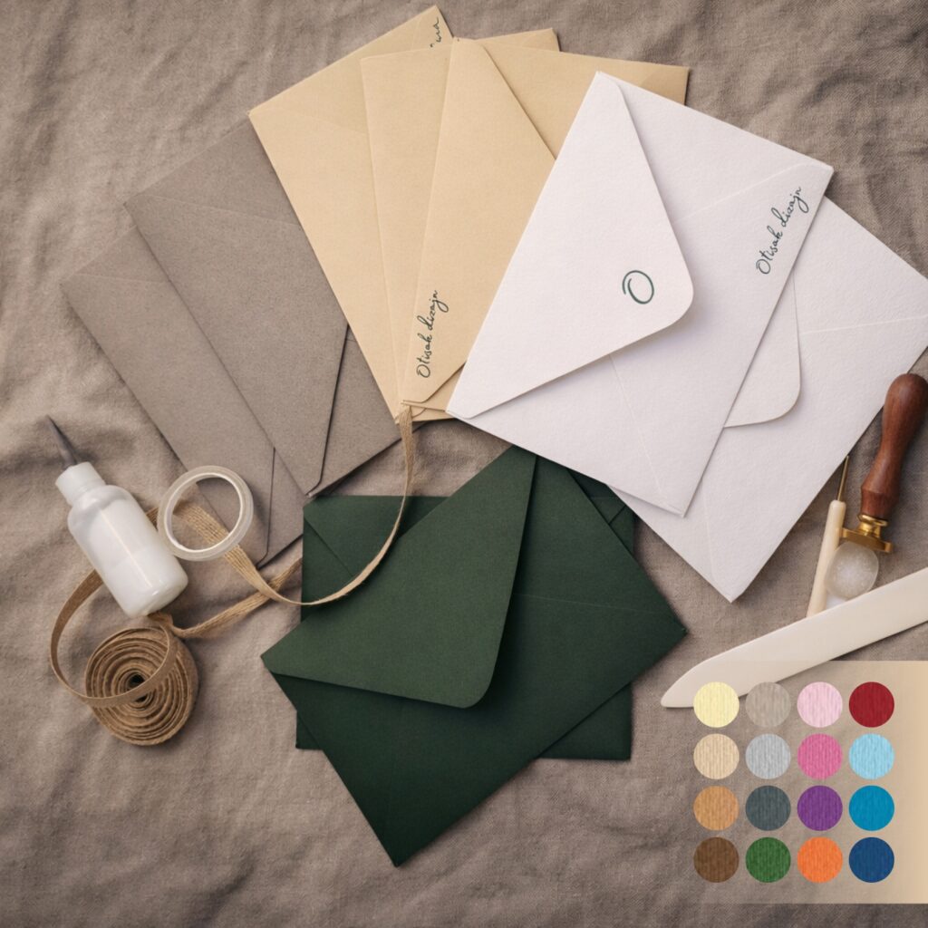 reljefna koverta za pozivnice modernog dizajna